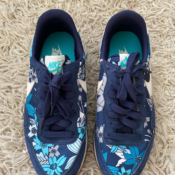 Womens Nike Air Pegasus 83 Print 725079-400 Midnight Navy/ Sail-Tide Pool Blue - Picture 5 of 9